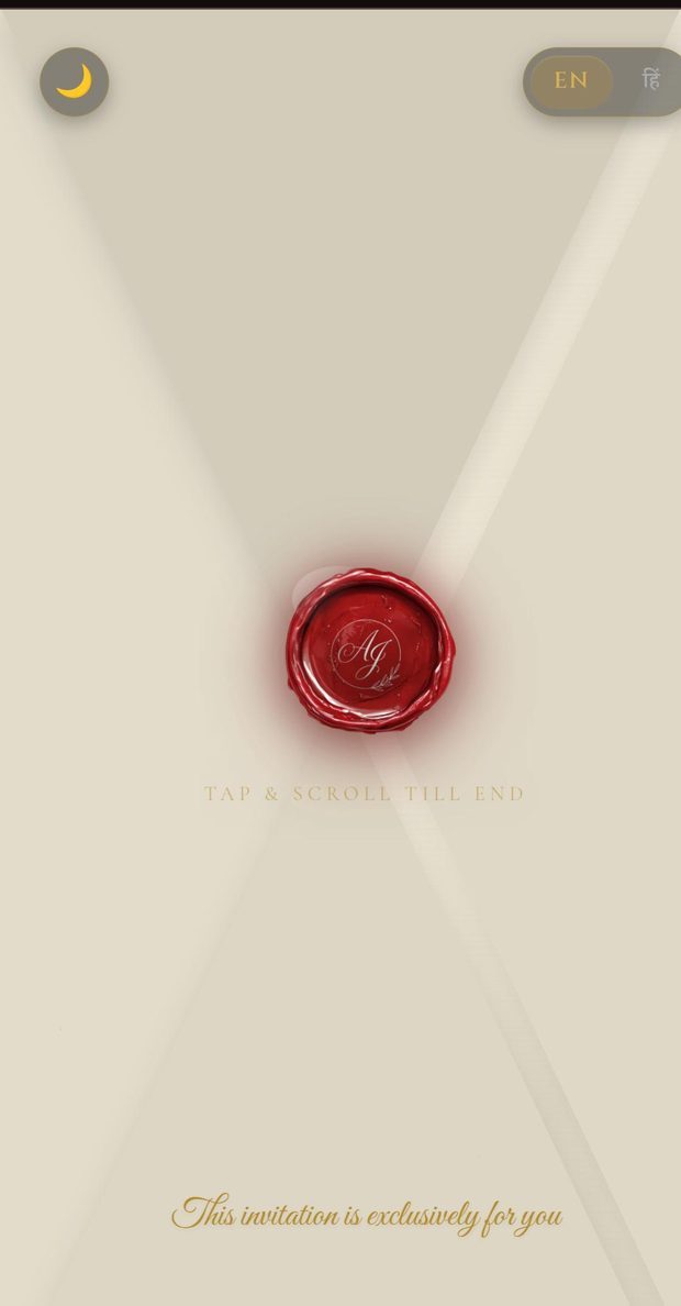 Saanjh reception invitation invitation website template