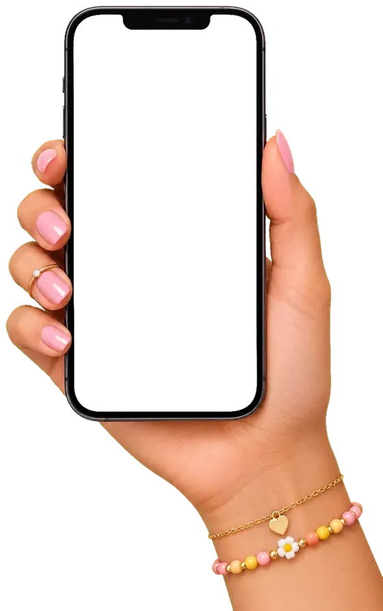 Hand holding a phone