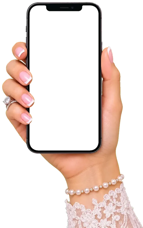 Hand holding a phone
