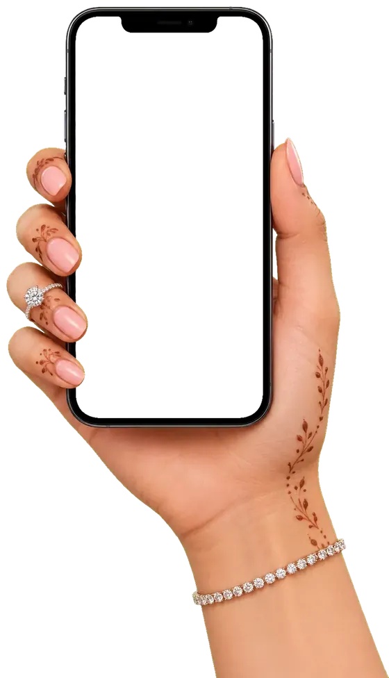 Hand holding a phone