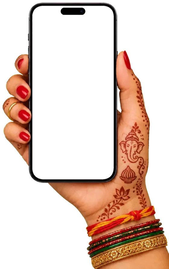 Hand holding a phone