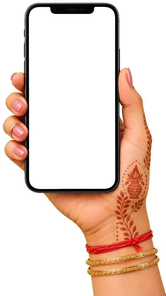 Hand holding a phone