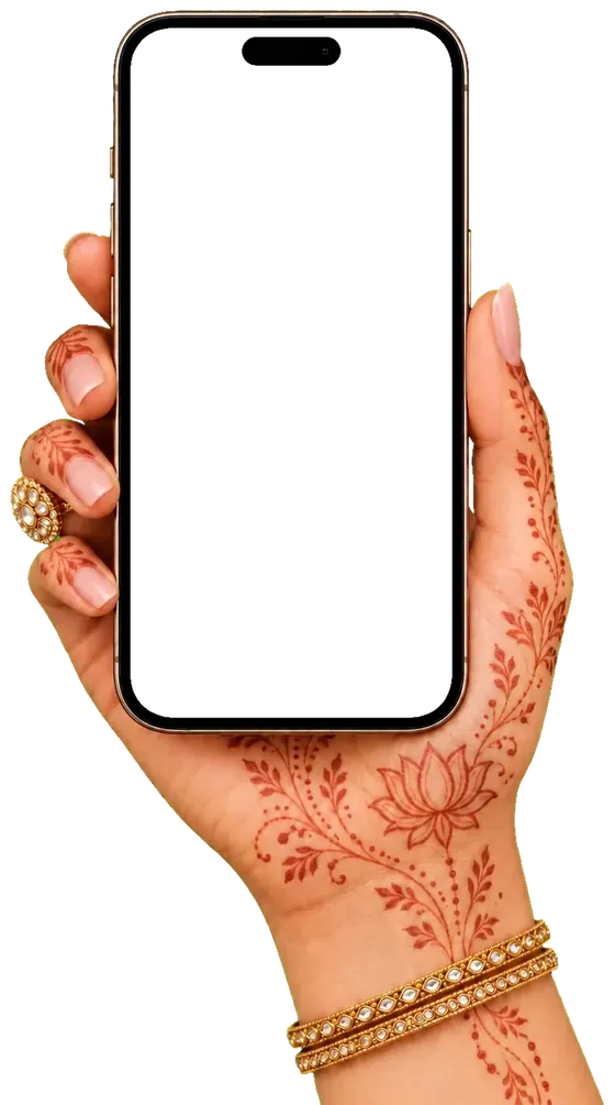 Hand holding a phone