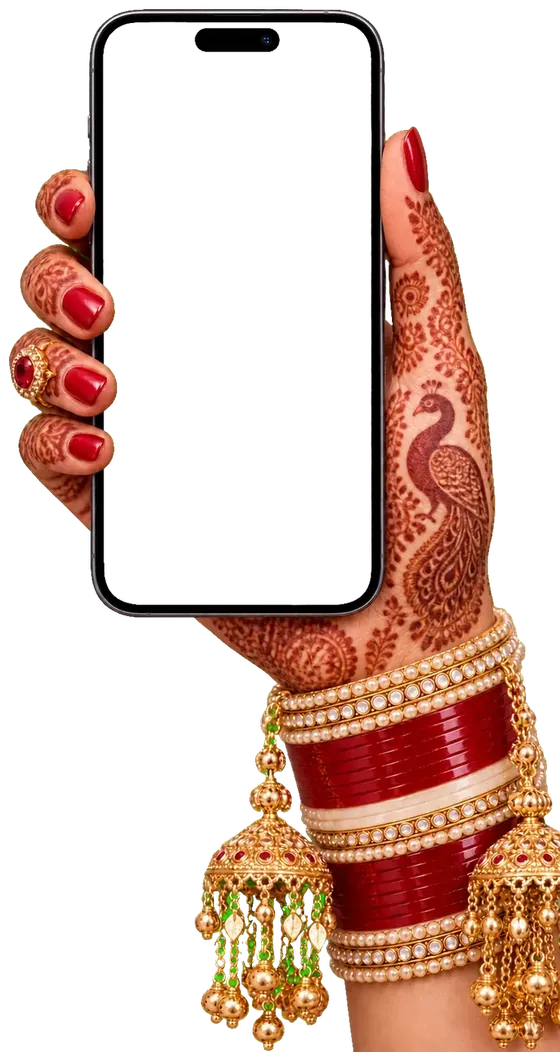 Hand holding a phone
