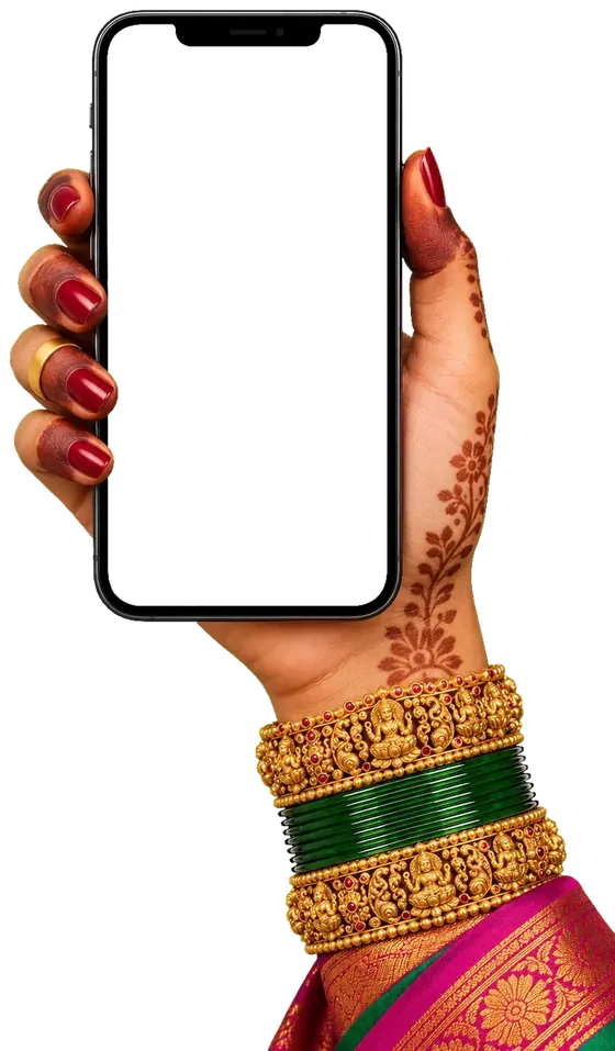 Hand holding a phone